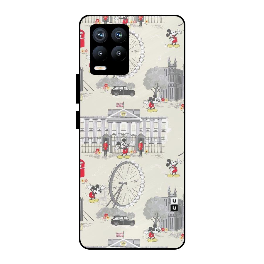 City Tour Pattern Metal Back Case for Realme 8 Pro