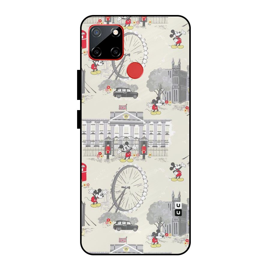 City Tour Pattern Metal Back Case for Realme C12