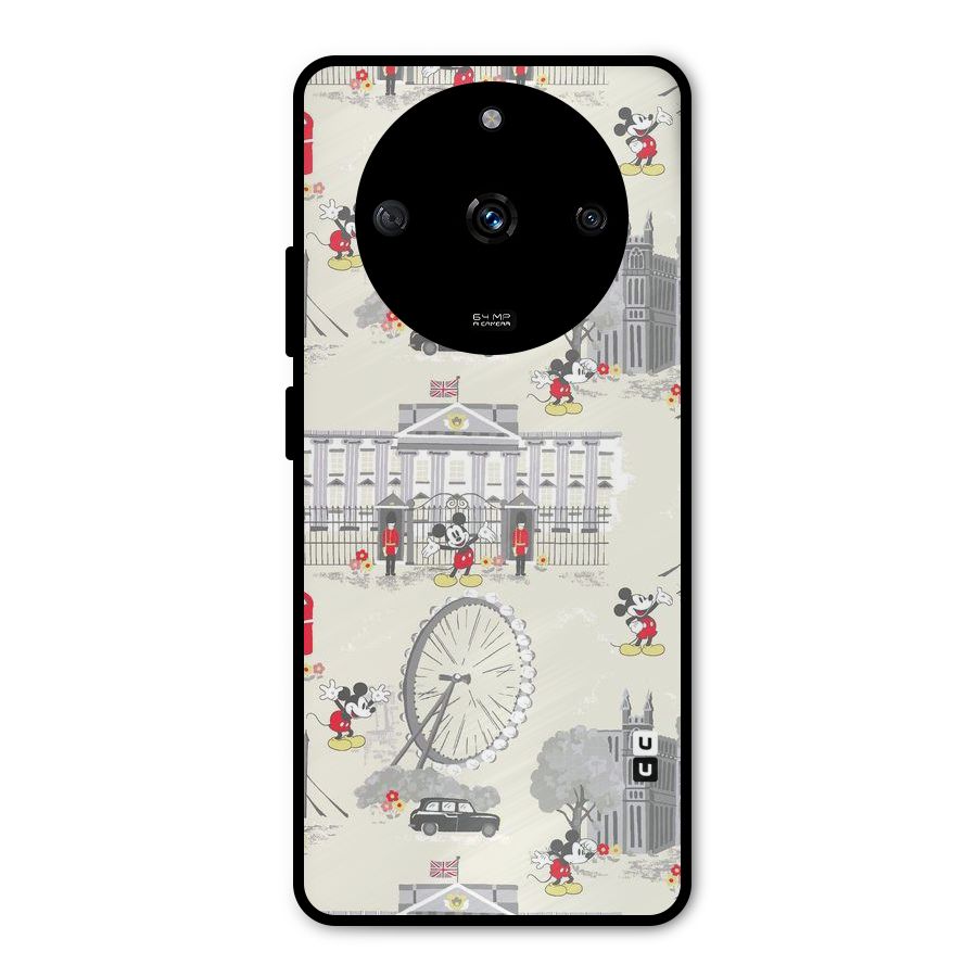 City Tour Pattern Metal Back Case for Realme Narzo 60 5G