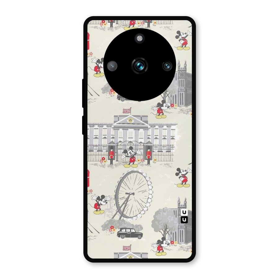 City Tour Pattern Metal Back Case for Realme Narzo 60 Pro