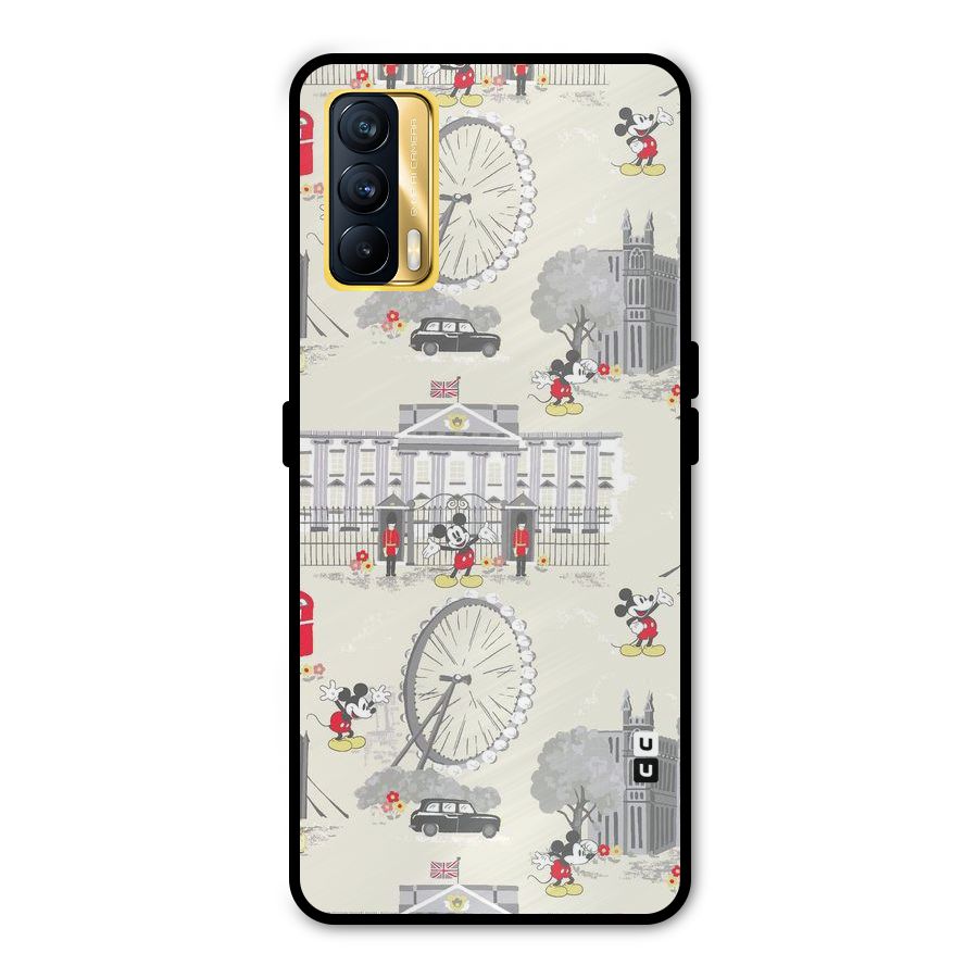 City Tour Pattern Metal Back Case for Realme X7