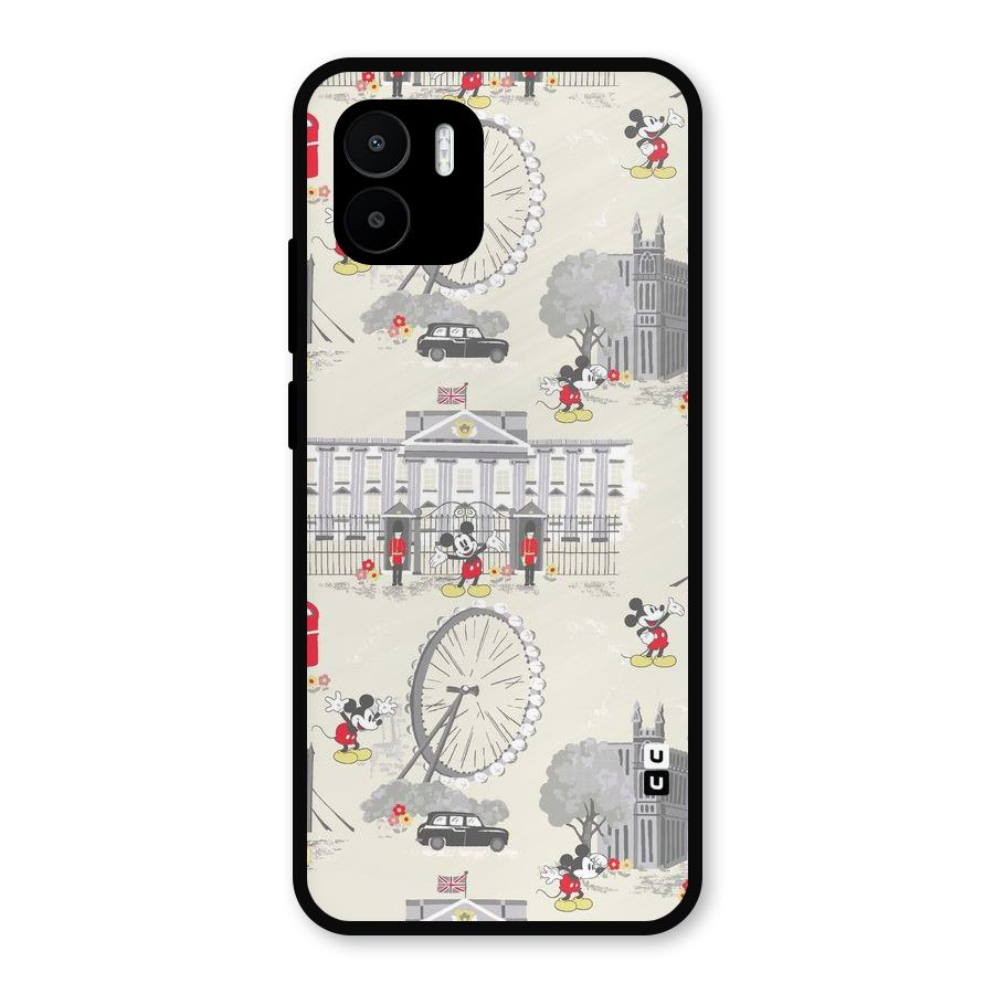 City Tour Pattern Metal Back Case for Redmi A2