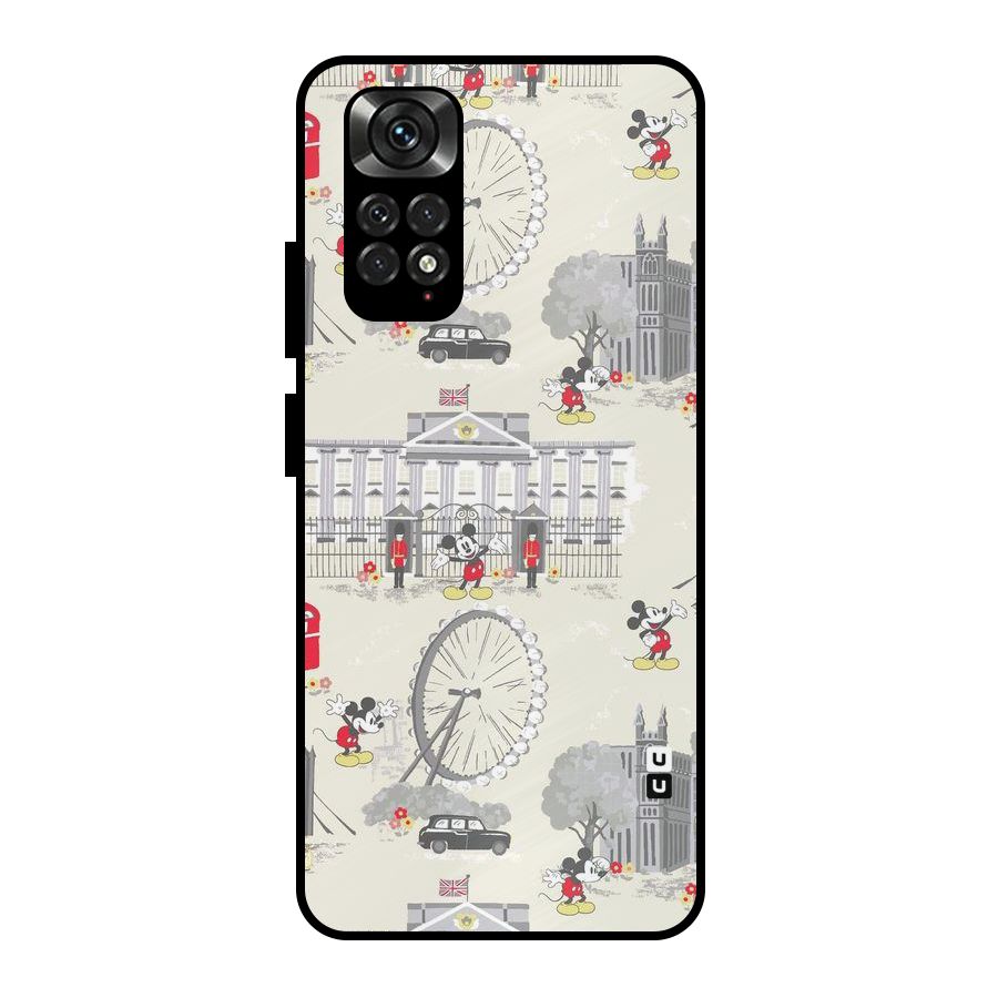 City Tour Pattern Metal Back Case for Redmi Note 11 Pro Plus 5G