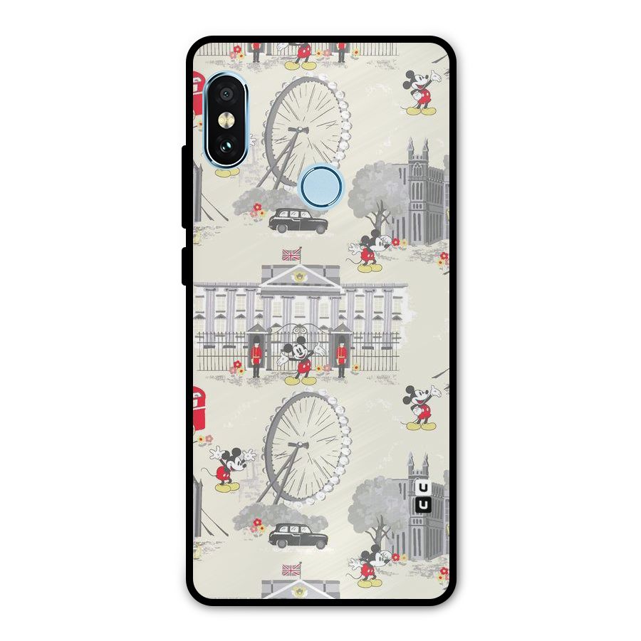 City Tour Pattern Metal Back Case for Redmi Note 5 Pro