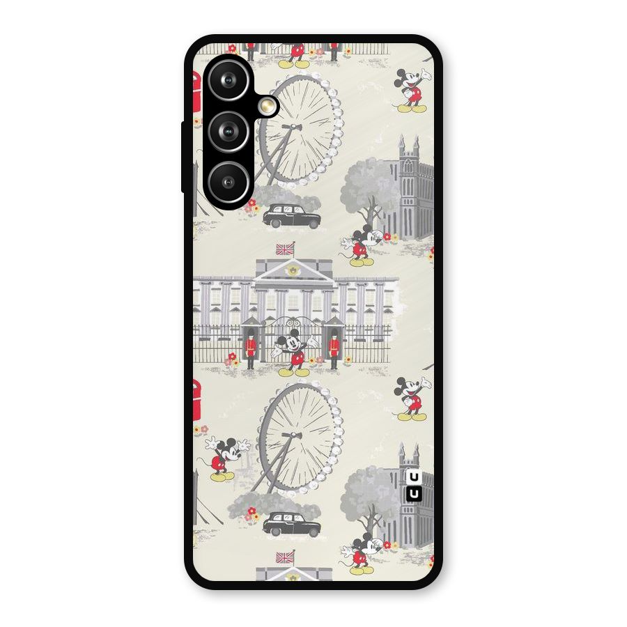 City Tour Pattern Metal Back Case for Samsung Galaxy M54