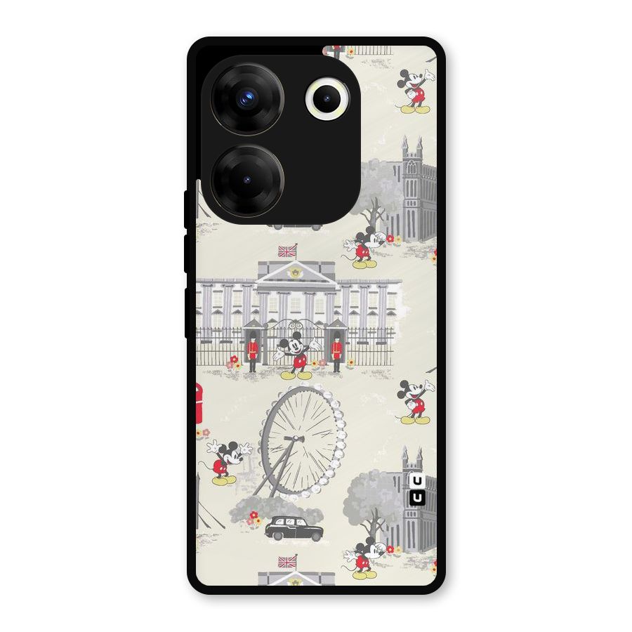 City Tour Pattern Metal Back Case for Tecno Camon 20