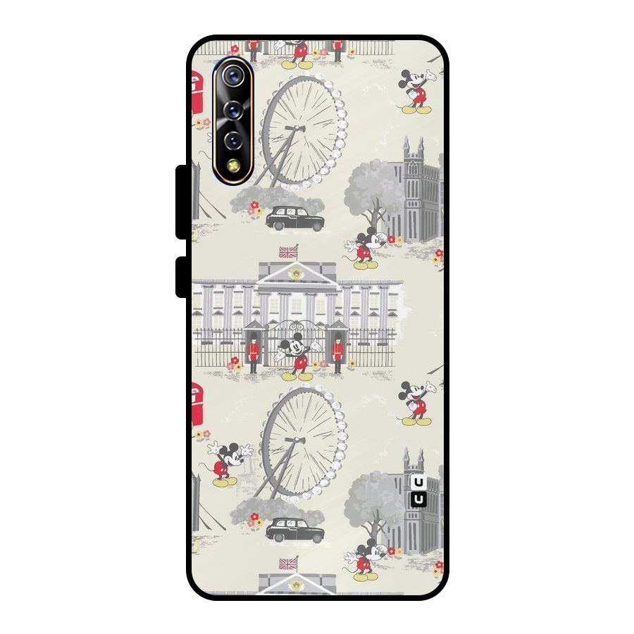 City Tour Pattern Metal Back Case for Vivo S1