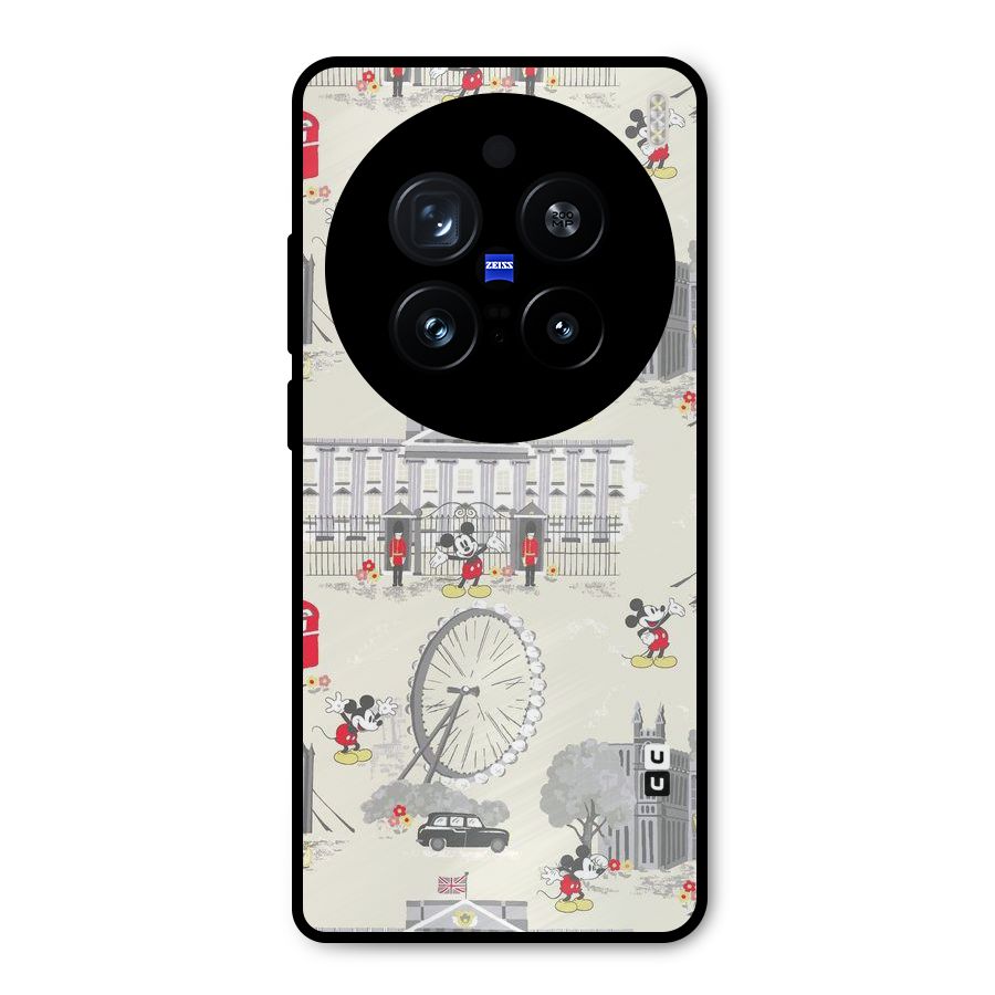 City Tour Pattern Metal Back Case for Vivo X200 Pro