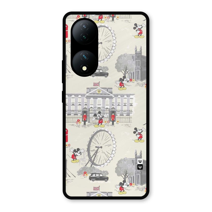 City Tour Pattern Metal Back Case for Vivo Y100a