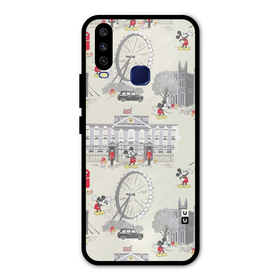 City Tour Pattern Metal Back Case for Vivo Y12
