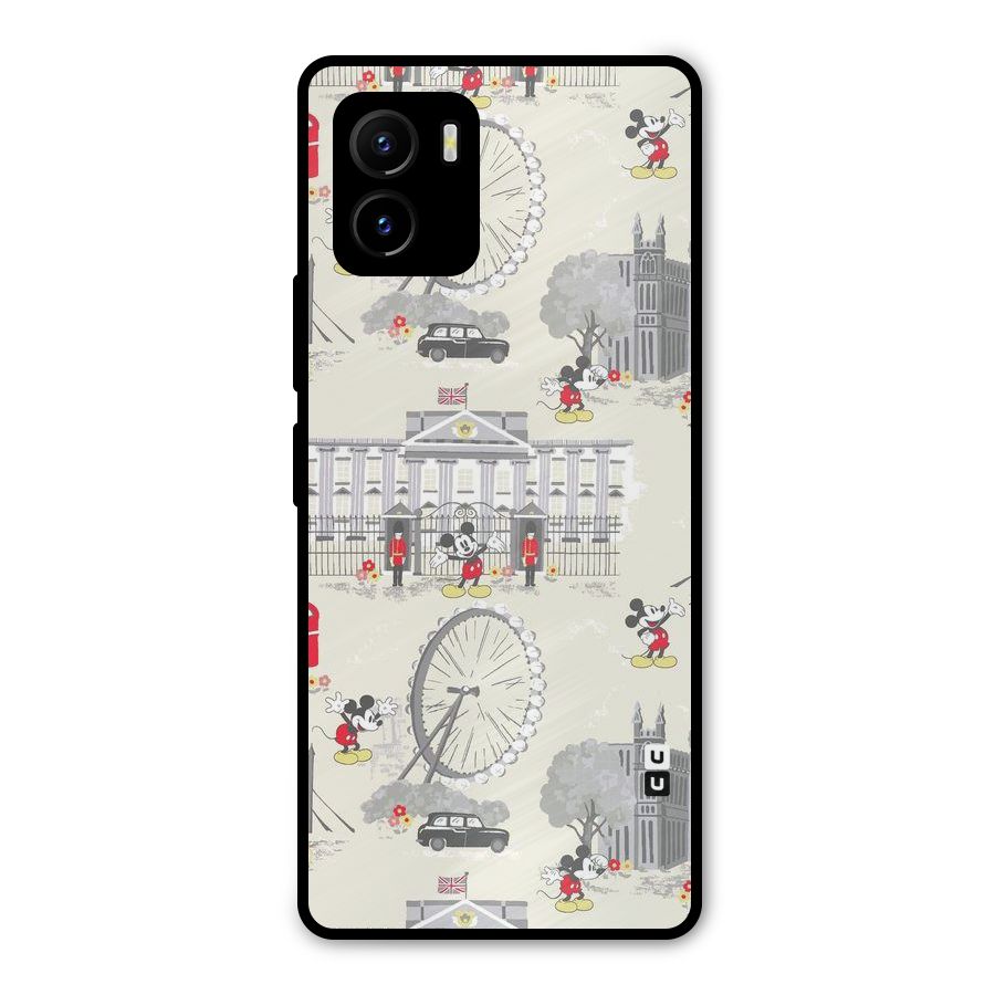 City Tour Pattern Metal Back Case for Vivo Y15s