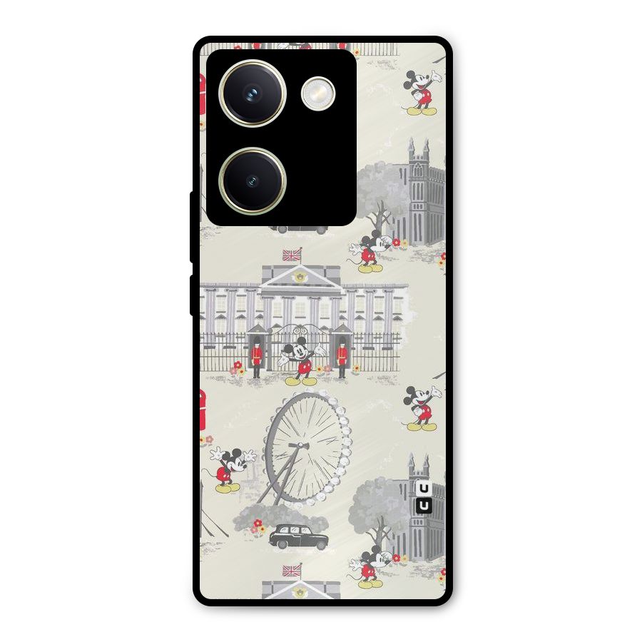 City Tour Pattern Metal Back Case for Vivo Y200 Pro