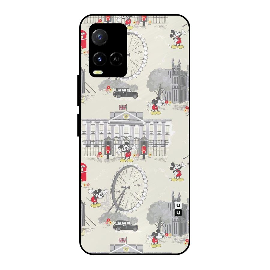 City Tour Pattern Metal Back Case for Vivo Y21T