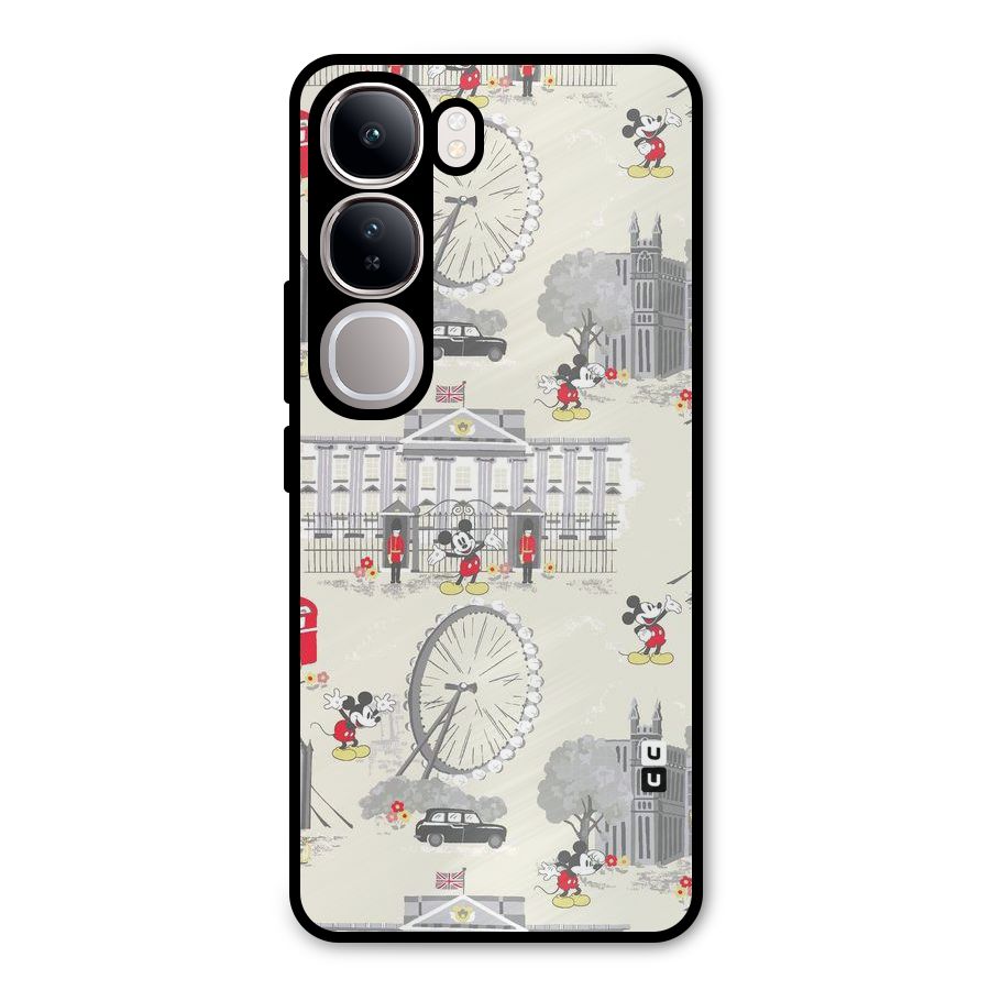 City Tour Pattern Metal Back Case for Vivo Y300