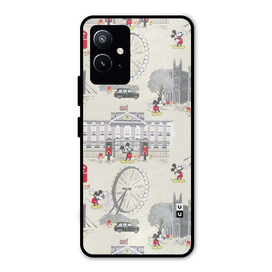City Tour Pattern Metal Back Case for Vivo Y75 5G
