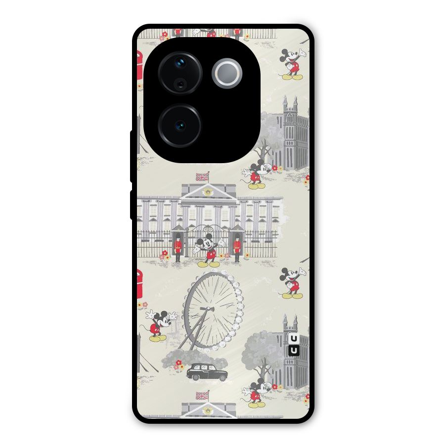 City Tour Pattern Metal Back Case for iQOO Z9s Pro