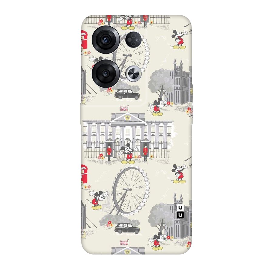 City Tour Pattern Original Polycarbonate Back Case for Oppo Reno8 Pro 5G