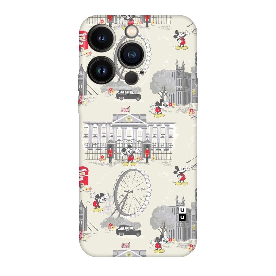 City Tour Pattern Original Polycarbonate Back Case for iPhone 14 Pro