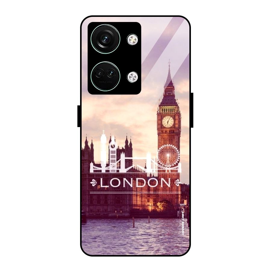 City Tower Glass Back Case for Oneplus Nord 3