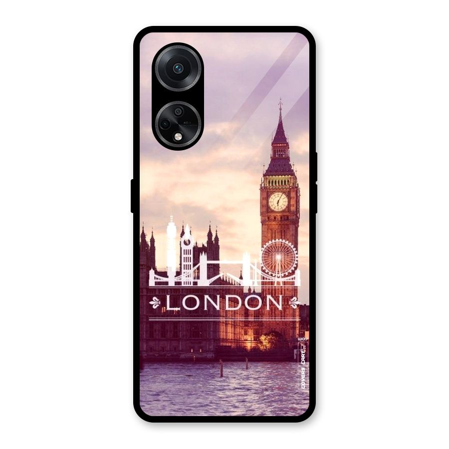City Tower Glass Back Case for Oppo F23