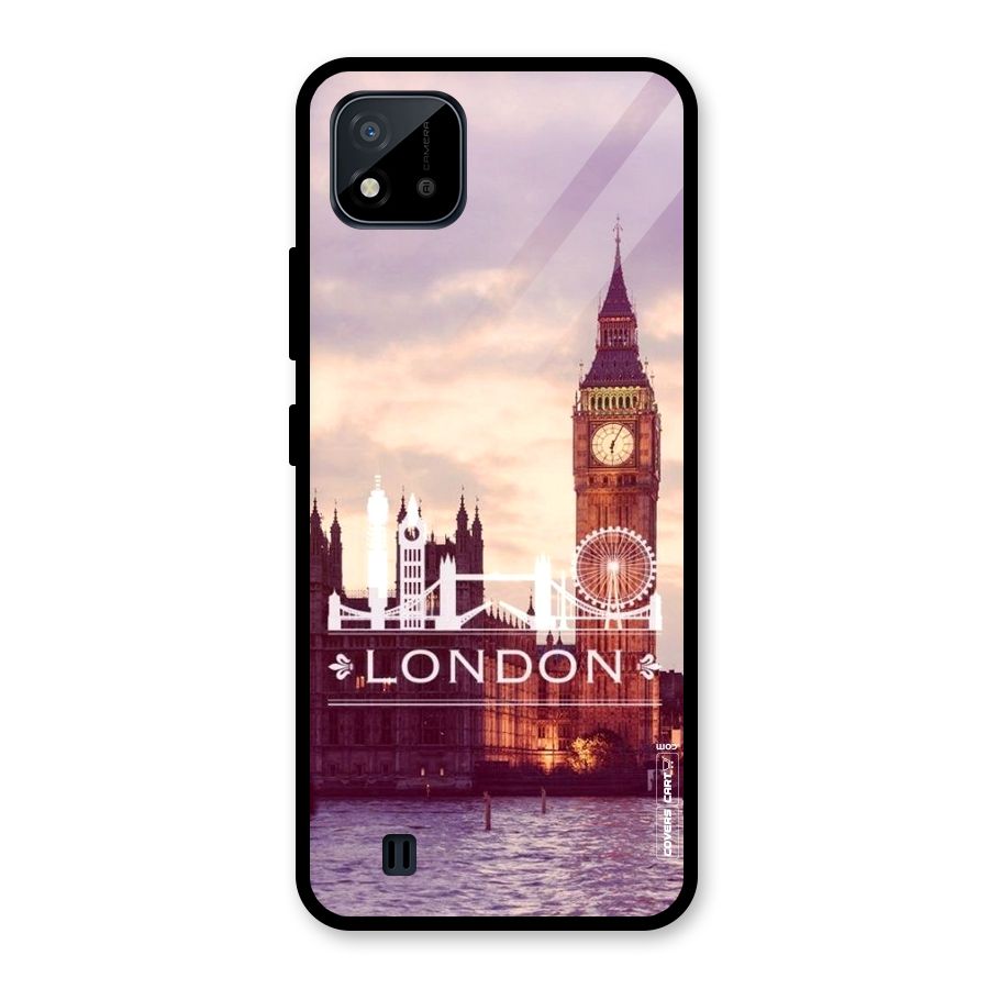 City Tower Glass Back Case for Realme C11 2021