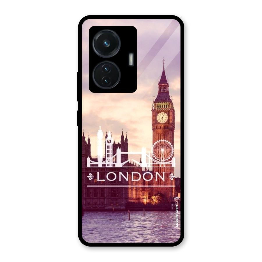 City Tower Glass Back Case for Vivo T1 44W