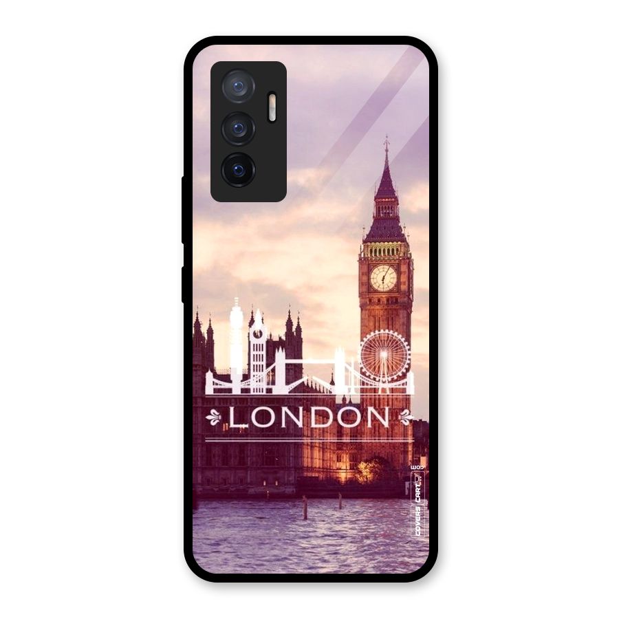 City Tower Glass Back Case for Vivo V23e