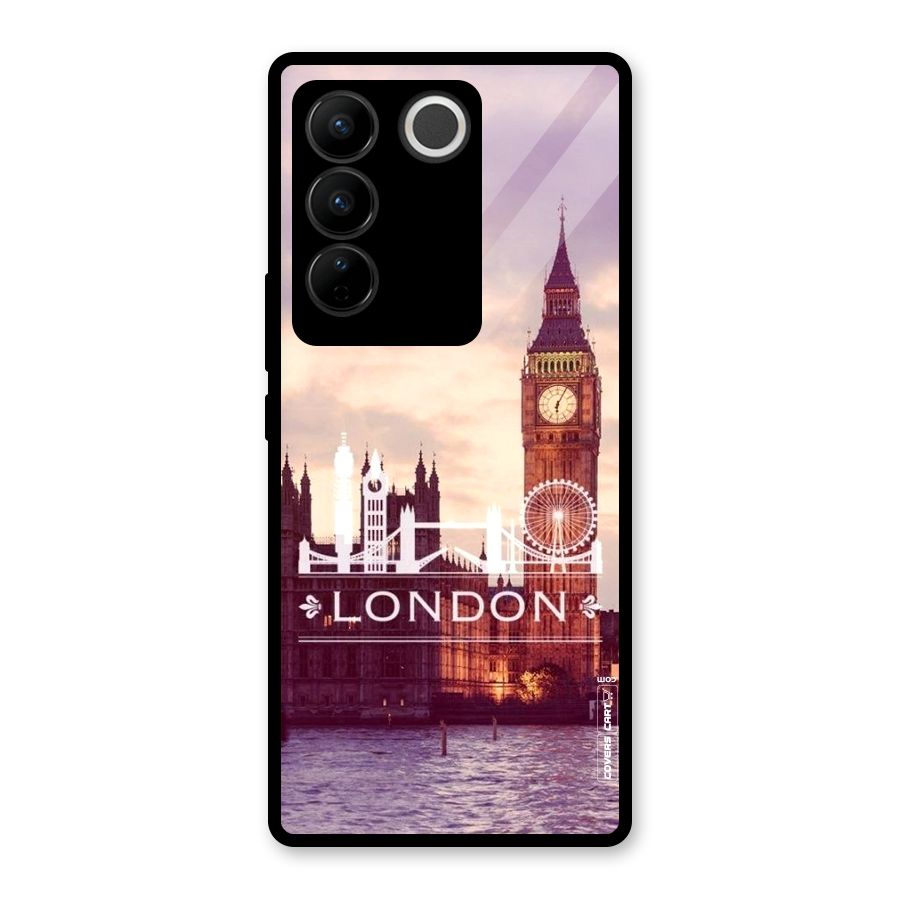 City Tower Glass Back Case for Vivo V27 Pro