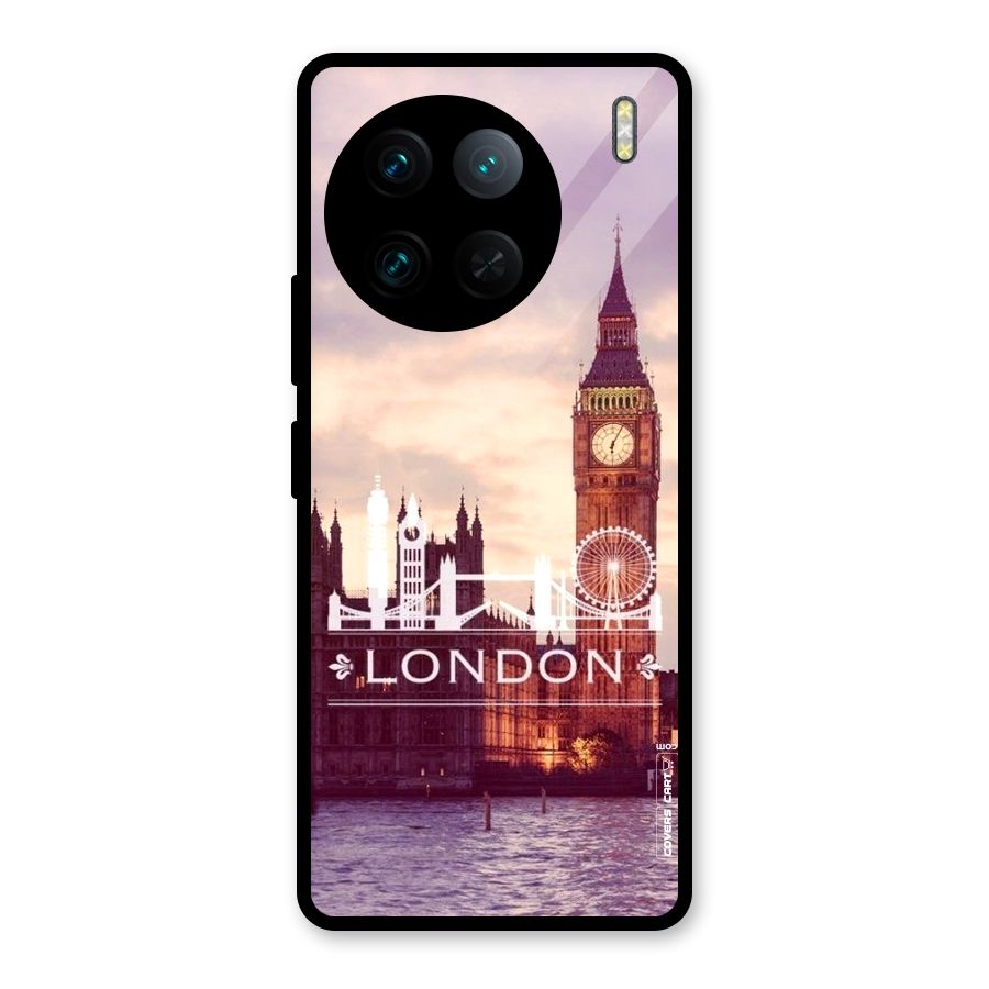 City Tower Glass Back Case for Vivo X90 Pro