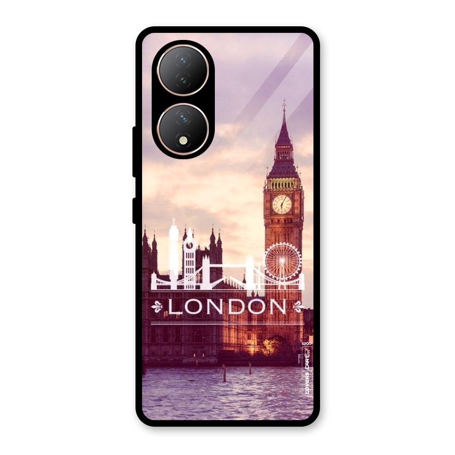 City Tower Glass Back Case for Vivo Y100A