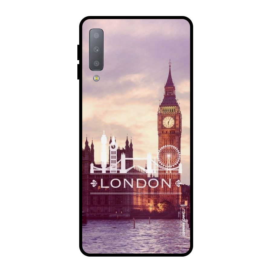 City Tower Metal Back Case for Galaxy A7 (2018)
