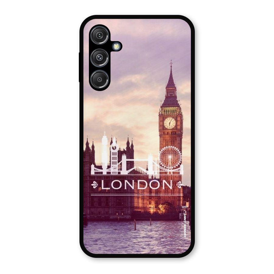 City Tower Metal Back Case for Galaxy M34 5G