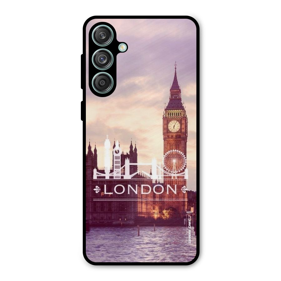City Tower Metal Back Case for Galaxy M55 5G