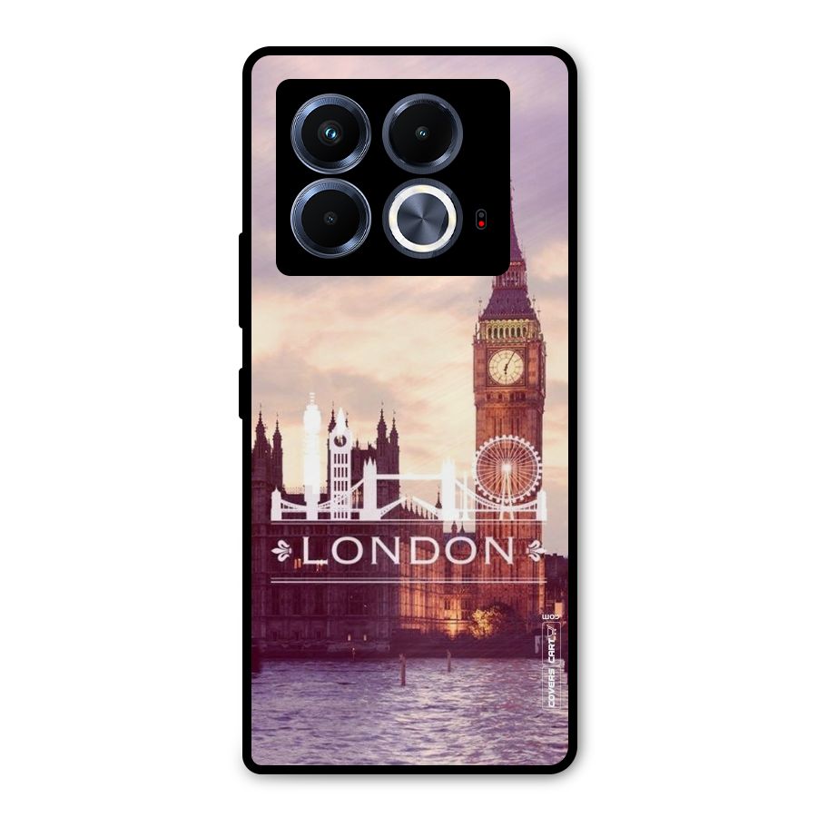 City Tower Metal Back Case for Infinix Note 40 5G