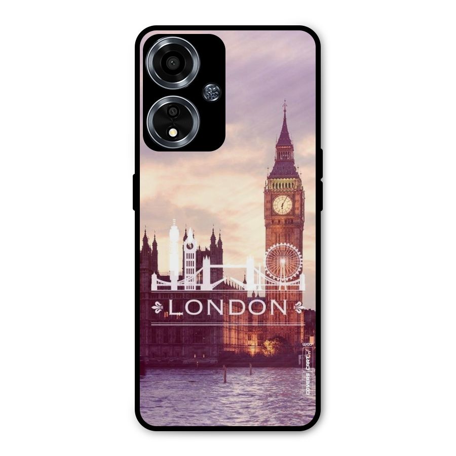 City Tower Metal Back Case for Oppo A59