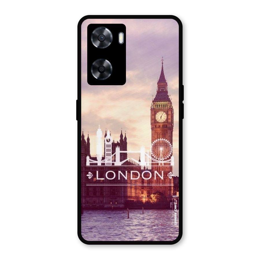 City Tower Metal Back Case for Oppo A77s