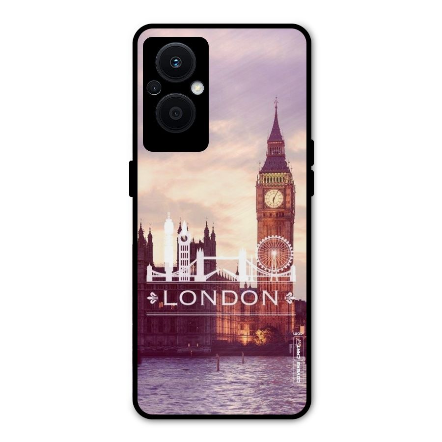 City Tower Metal Back Case for Oppo F21 Pro 5G