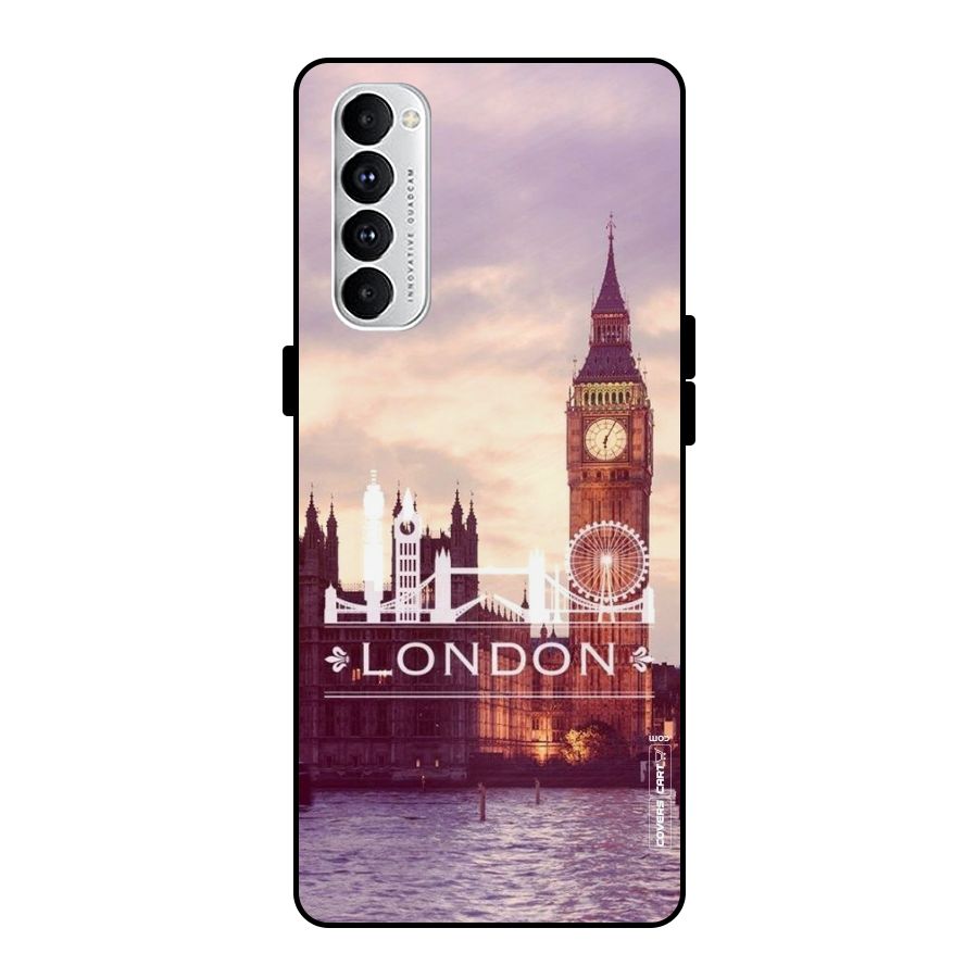 City Tower Metal Back Case for Oppo Reno4 Pro