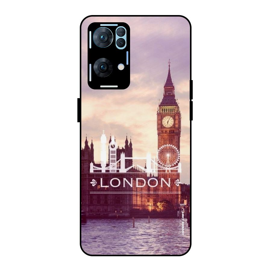 City Tower Metal Back Case for Oppo Reno7 Pro 5G