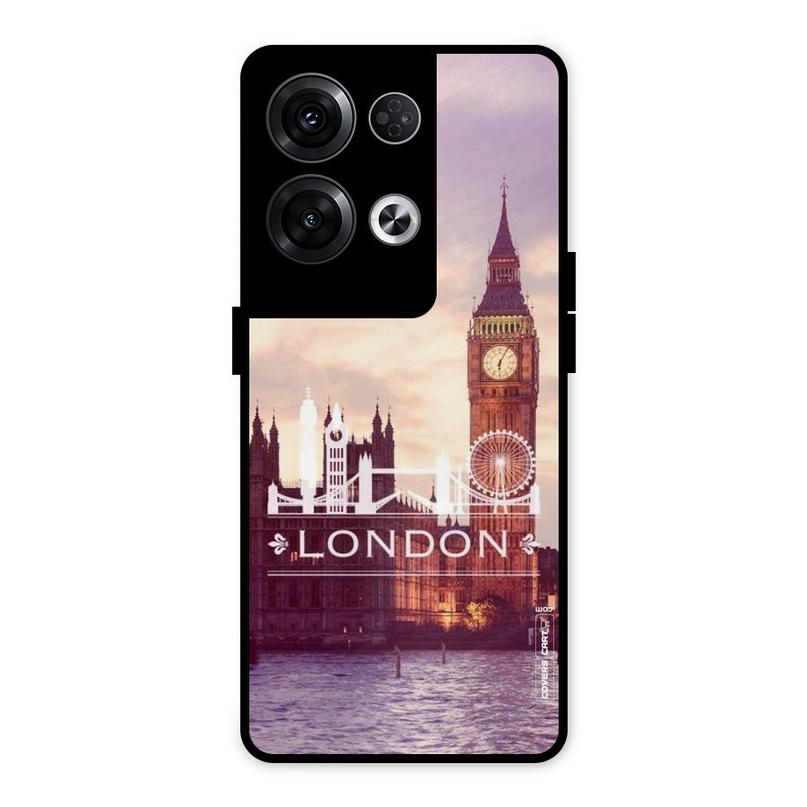 City Tower Metal Back Case for Oppo Reno8 Pro 5G