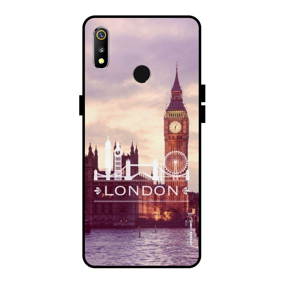 City Tower Metal Back Case for Realme 3i