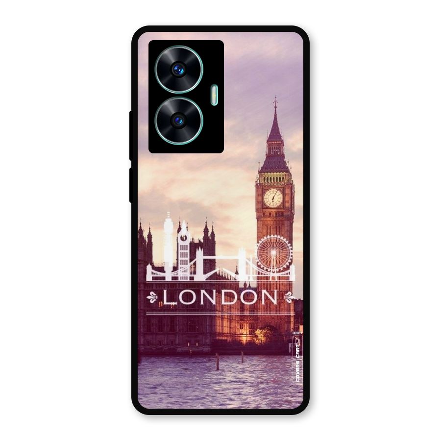 City Tower Metal Back Case for Realme C55
