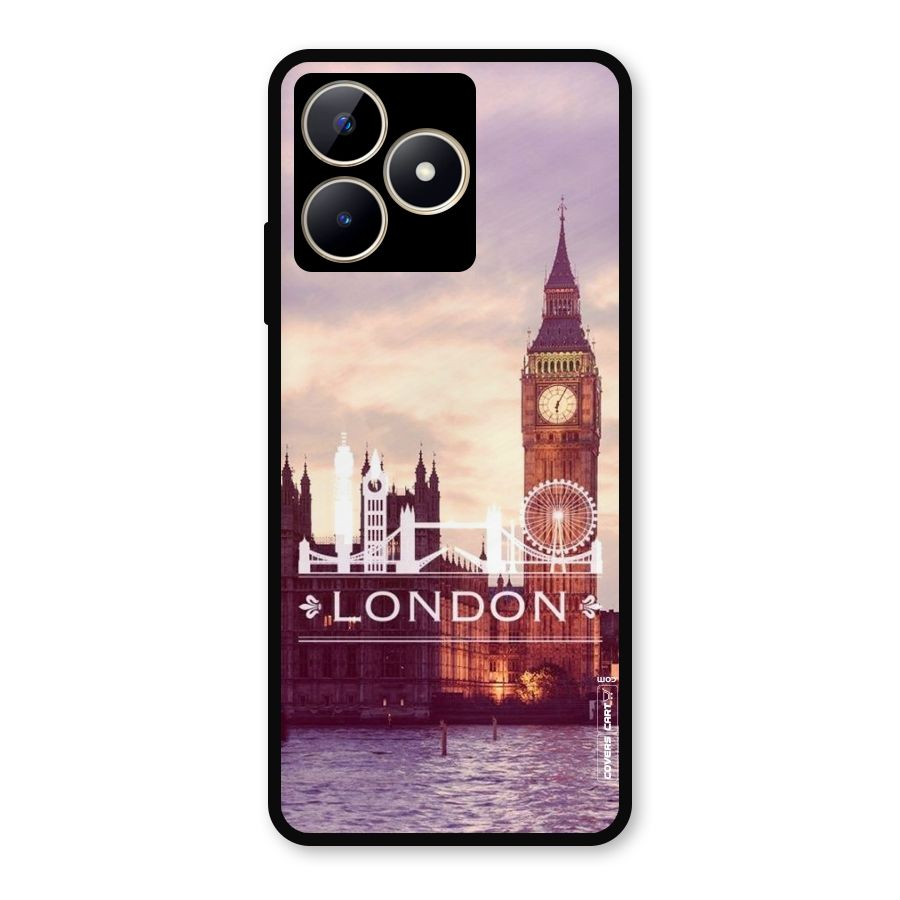 City Tower Metal Back Case for Realme Narzo N53