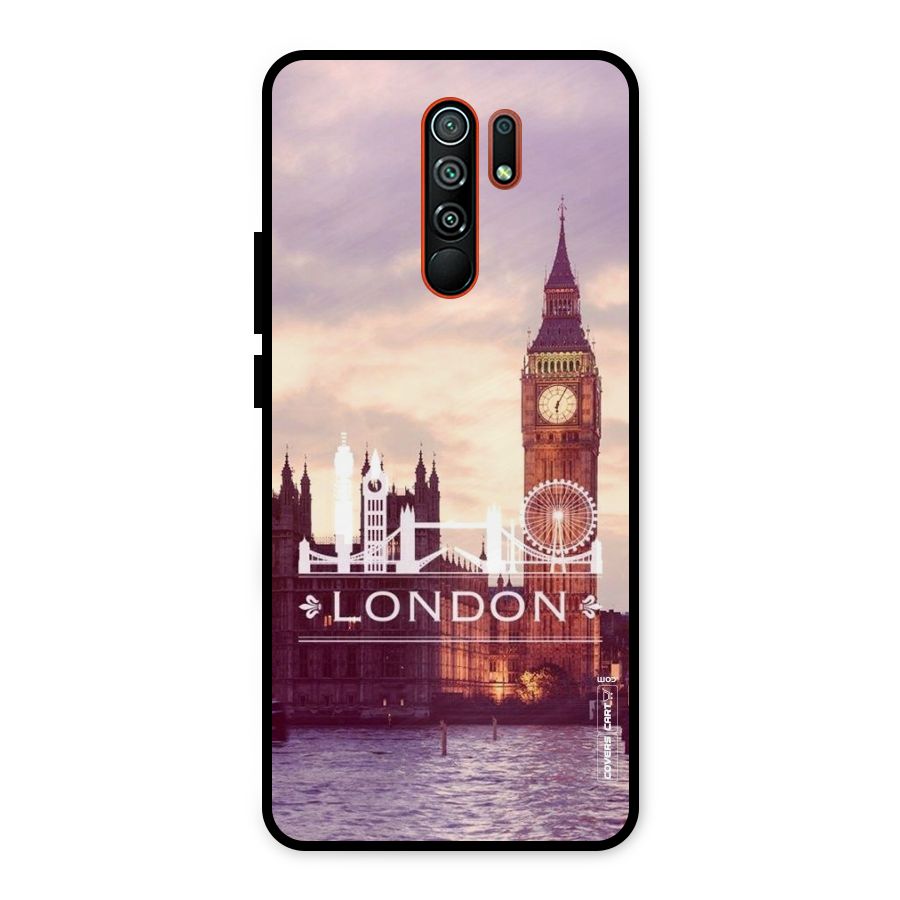 City Tower Metal Back Case for Redmi 9 Prime