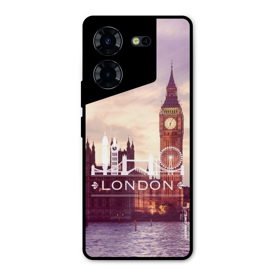 City Tower Metal Back Case for Tecno Pova 5 Pro 5G