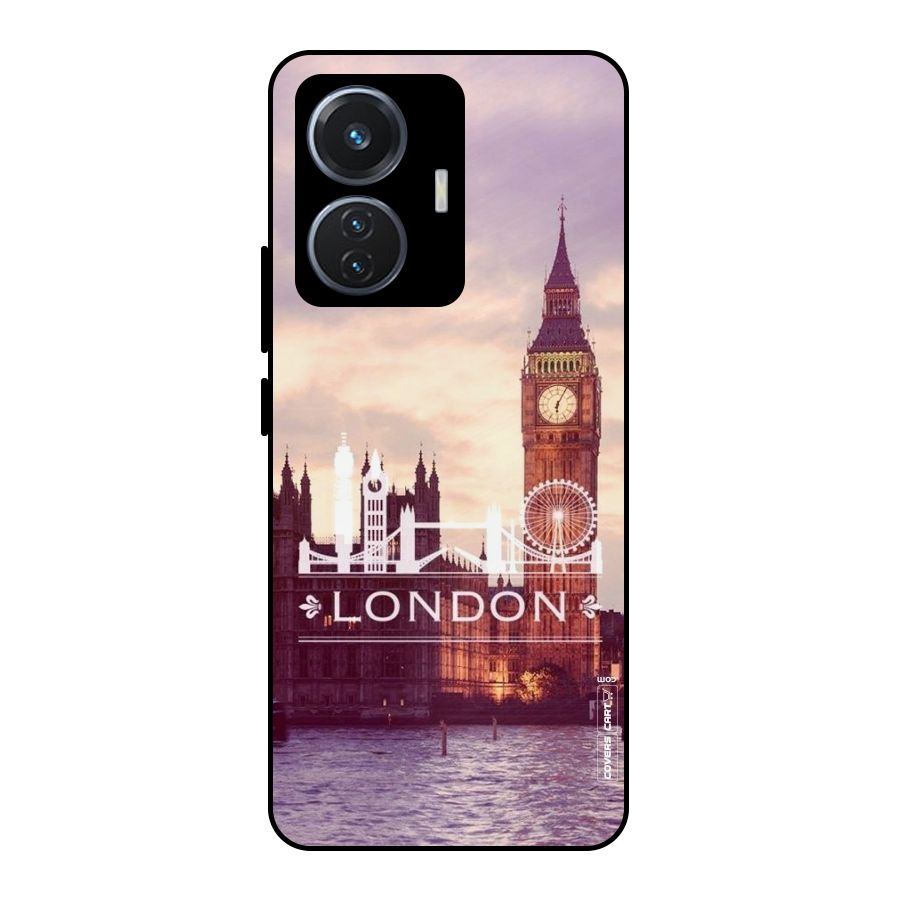 City Tower Metal Back Case for Vivo T1 44W