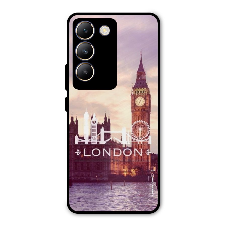 City Tower Metal Back Case for Vivo T3 5G