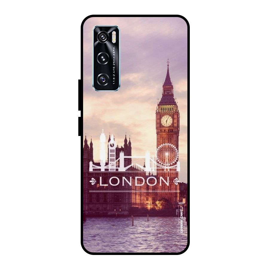 City Tower Metal Back Case for Vivo V20 SE