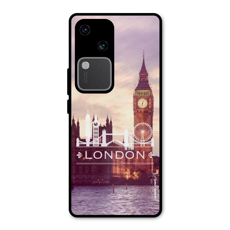 City Tower Metal Back Case for Vivo V30 Pro