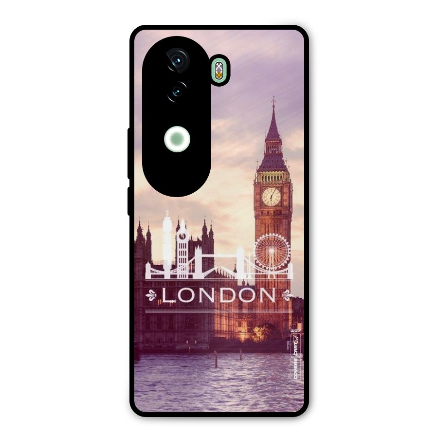 City Tower Metal Back Case for Vivo V40e
